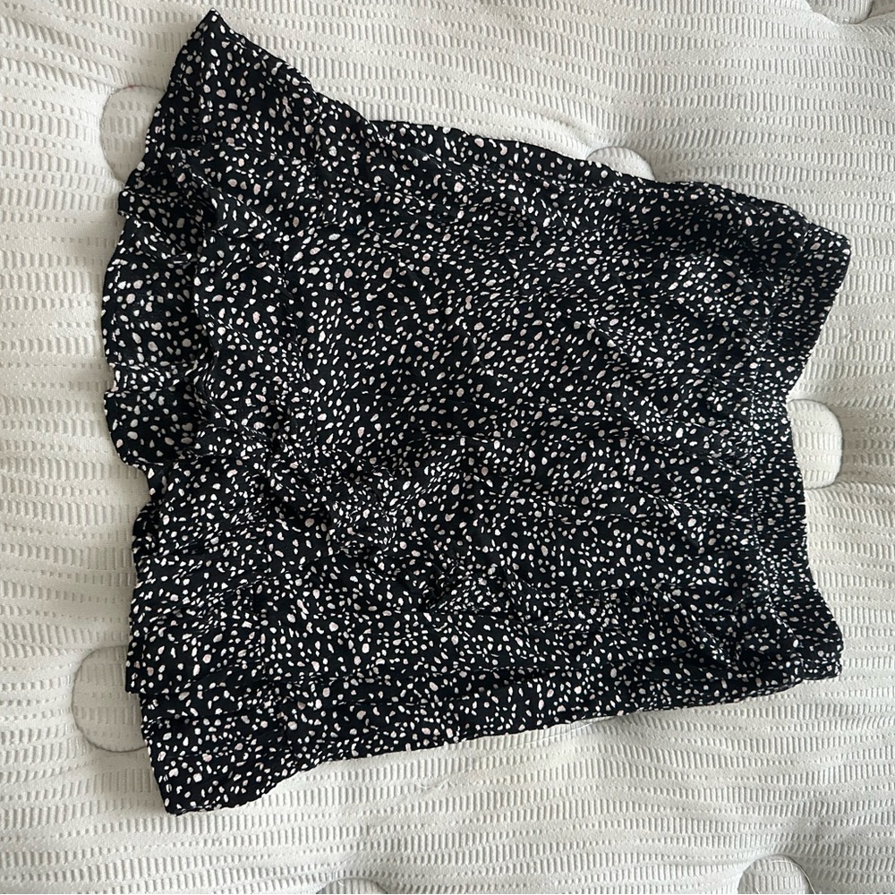 Black and White Polka Dot Skirt